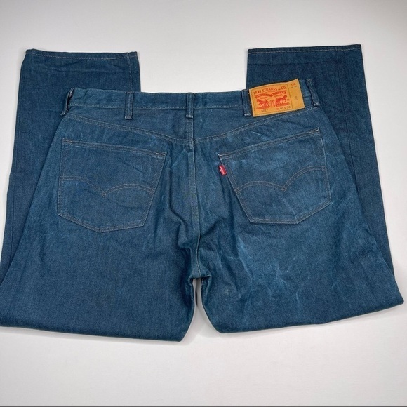 Levi’s Jeans Denim 501 Button Fly White Oak Cone Denim High Waist Straight Blue - Picture 1 of 14